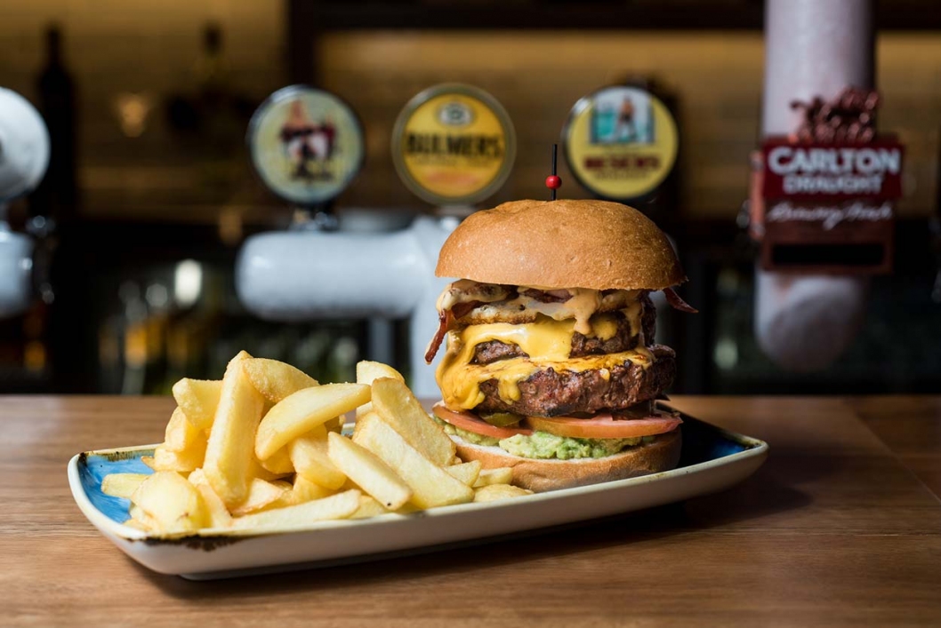 Burger & Chips available at Gregory Hills Hotel