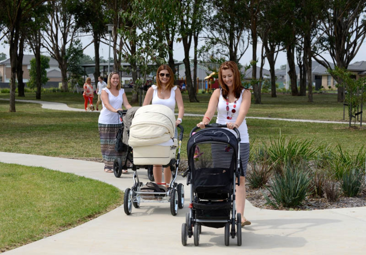 A network of pathways and cycleways mean an active lifestyle within Gregory Hills.